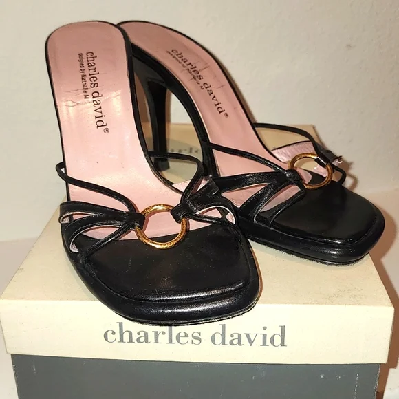 Vintage Y2K Charles david leather heels - Picture 1 of 7